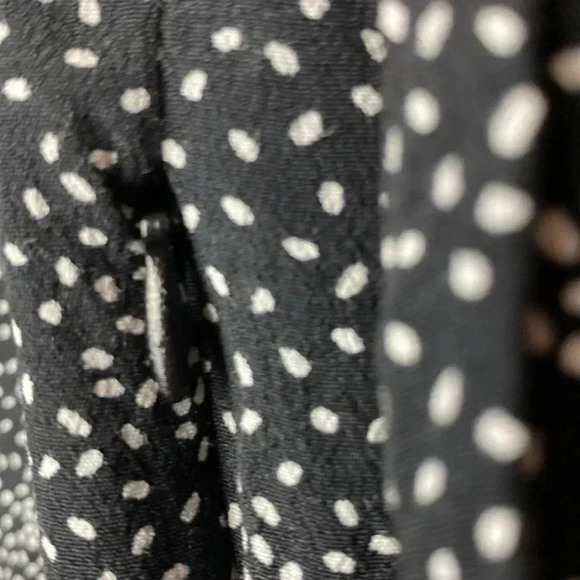 LOFT WOMENS SIZE 8 PETITE BLACK DRESS WHITE DOT DESIGN SIDE ZIP CROCHET - Picture 13 of 15